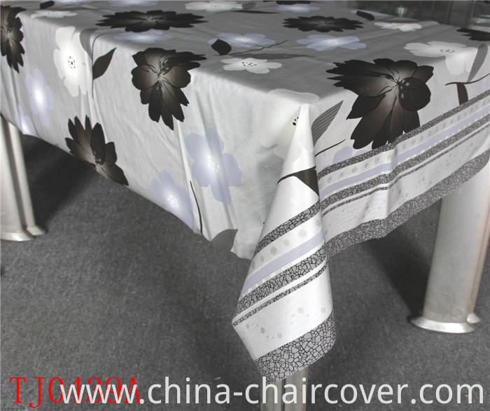 New Design LFGB PVC Printed Pattern Tablecloth with Spunlace Backing